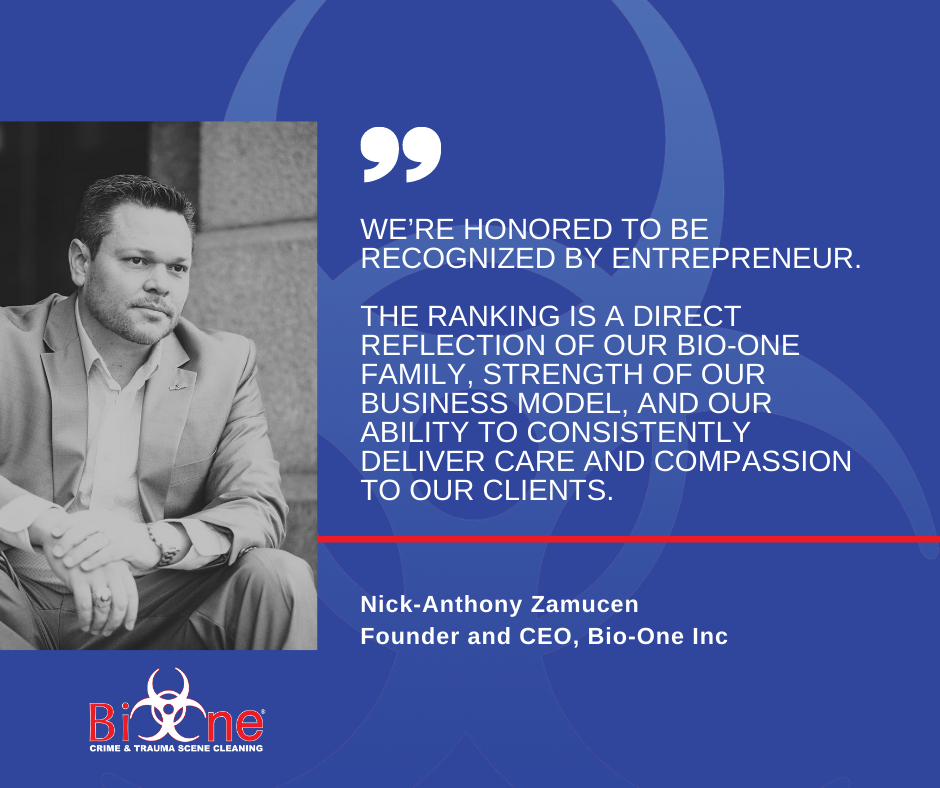Bio-One Inc CEO Entrepreneur 500 Quote