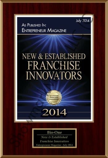 Bio-One decontamination and biohazard cleaning team award