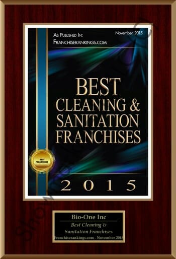 Bio-One decontamination and biohazard cleaning team award