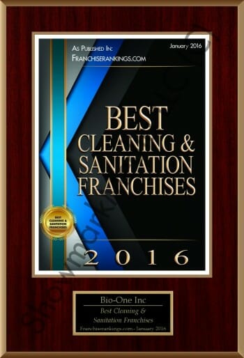 Bio-One decontamination and biohazard cleaning team award