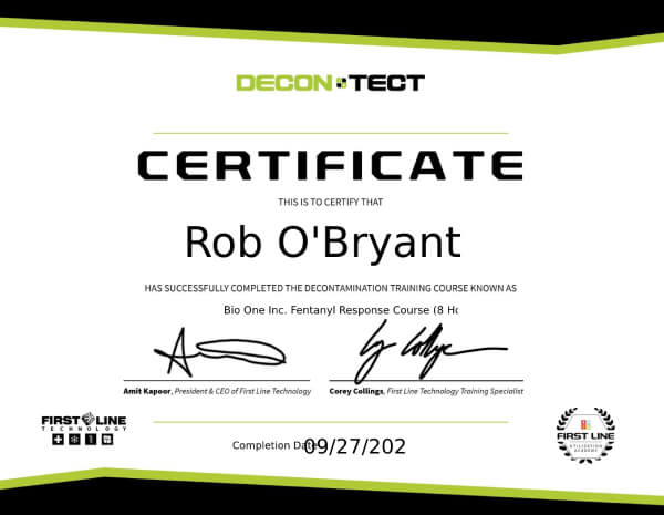 Decontech Certified
