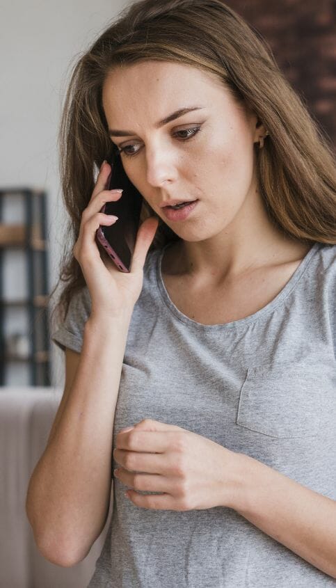 Woman Making Call