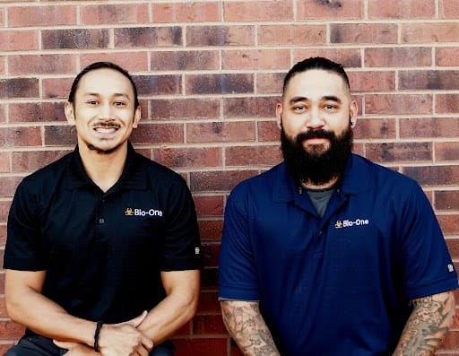 Bio-One of Brandon biohazard and decontamination Company Owner, Mark Romera and Lordell Wilson