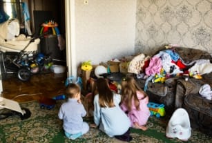 Children in Cluttered Room