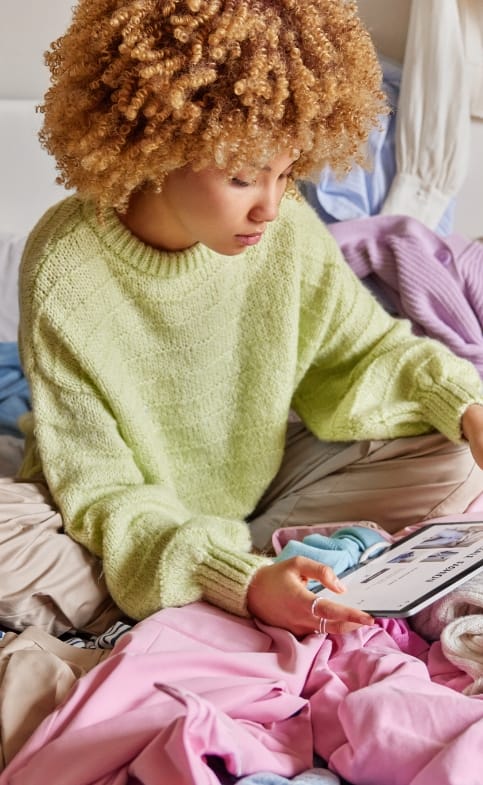 Girl Reading in Tablet